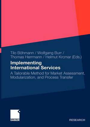 Implementing International Services: A Tailorable Method for Market Assessment, Modularization, and Process Transfer de Tilo Böhmann