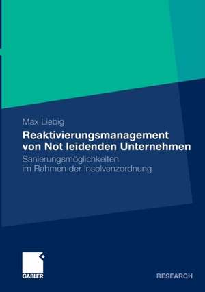 Reaktivierungsmanagement von Not leidenden Unternehmen: Sanierungsmöglichkeiten im Rahmen der Insolvenzordnung de Max Liebig