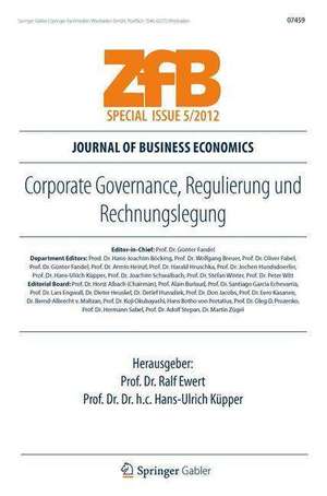 Corporate Governance, Regulierung und Rechnungslegung de Ralf Ewert