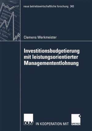 Investitionsbudgetierung mit leistungsorientierter Managemententlohnung de Clemens Werkmeister