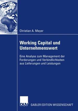 Working Capital und Unternehmenswert: Eine Analyse zum Management der Forderungen und Verbindlichkeiten aus Lieferungen und Leistungen de Christian Meyer