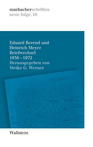 Briefwechsel 1938-1972 de Eduard Berend