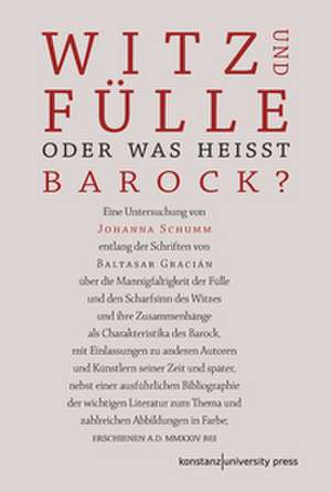 Witz und Fülle. Oder was heißt barock? de Johanna Schumm
