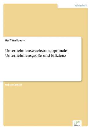 Unternehmenswachstum, optimale Unternehmensgröße und Effizienz de Ralf Wallbaum