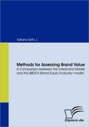 Methods for Assessing Brand Value. a Comparison Between the Interbrand Model and the Bbdo's Brand Equity Evaluator Model: Grundgedanken Uber Das Alterwerden Mit Geistiger Behinderung in Geschutzten Werkstatten de Tatiana Soto J.