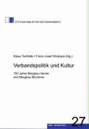 Verbandspolitik und Kultur de Klaus Tenfelde