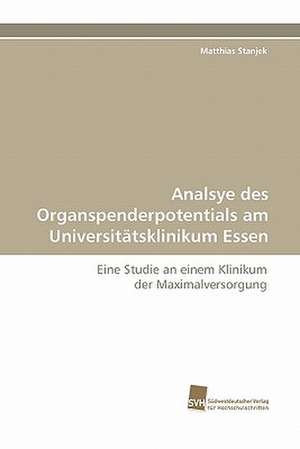 Analsye Des Organspenderpotentials Am Universitatsklinikum Essen: Ein Zytokin Der Il-10-Interferon-Familie de Matthias Stanjek