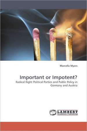 Important or Impotent? de Marcella Myers