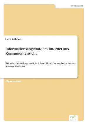 Informationsangebote im Internet aus Konsumentensicht de Lutz Kehden