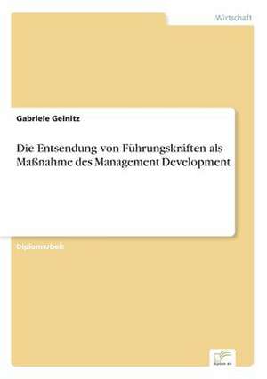 Die Entsendung von Führungskräften als Maßnahme des Management Development de Gabriele Geinitz