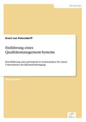 Einführung eines Qualitätsmanagement-Systems de Ernst von Petersdorff