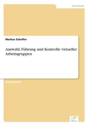 Auswahl, Führung und Kontrolle virtueller Arbeitsgruppen de Markus Schaffer