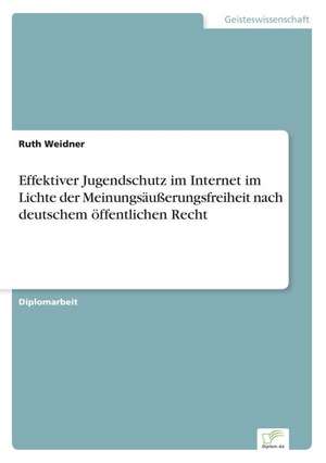 Effektiver Jugendschutz Im Internet Im Lichte Der Meinungsausserungsfreiheit Nach Deutschem Offentlichen Recht: Optionspreistheorie Zur Bewertung Von Investitionen Mit Einem Beispiel Aus Der Softwareentwicklung de Ruth Weidner