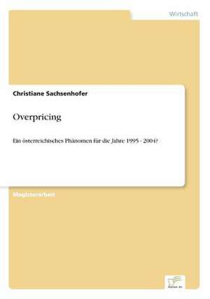 Overpricing de Christiane Sachsenhofer