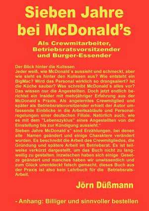 Sieben Jahre bei McDonald's de Jörn Düßmann