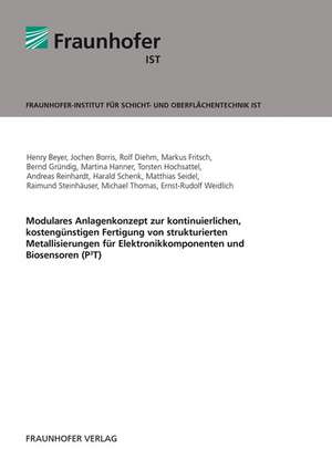 Modulares Anlagenkonzept zur kontinuierlichen, kostengünstigen Fertigung von strukturierten Metallisierungen für Elektronikkomponenten und Biosensoren (P3T) de Henry Beyer