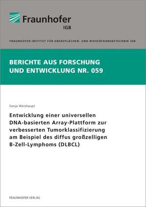 Entwicklung einer universellen DNA-basierten Array-Plattform zur verbesserten Tumorklassifizierung am Beispiel des diffus großzelligen B-Zell-Lymphoms (DLBCL). de Sonja Ulrike Weishaupt