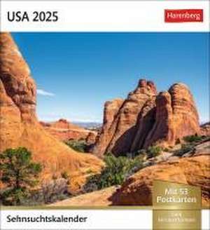 USA Sehnsuchtskalender 2025 - Wochenkalender mit 53 Postkarten de Rainer Großkopf