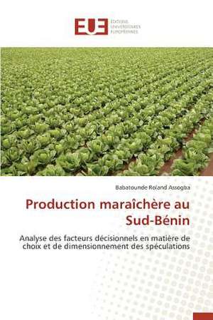 Production Maraichere Au Sud-Benin: Existe-T-Il Une Solution Endogene? de Babatounde Roland Assogba