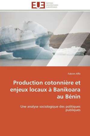 Production Cotonniere Et Enjeux Locaux a Banikoara Au Benin: Solution Pour Une Agriculture Durable ? de Fabien Affo