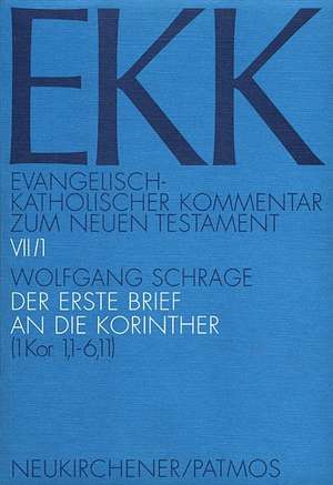 Evangelisch-kath. Kommentar zum NT / Korintherbrief VII/1 de Wolfgang Schrage