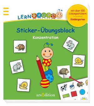 Lernraupe - Sticker-Übungsblock Konzentration de Corina Beurenmeister