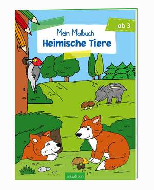 Malbuch ab 3 Jahren - Heimische Tiere VE 5 de Angelika Penner