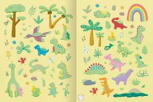 Erstes Stickern Metallic - Dinosaurier de Sarah Dietz