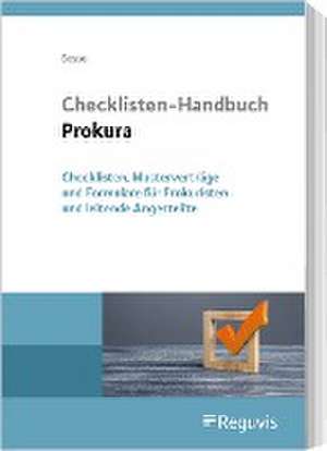 Checklisten-Handbuch Prokura de Christian Bosse