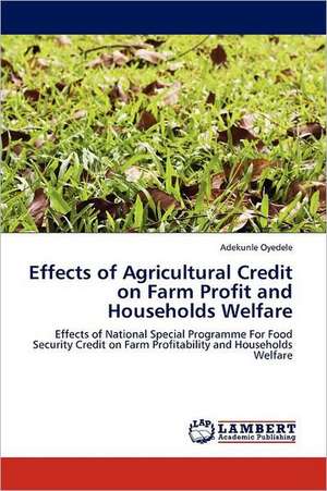 Effects of Agricultural Credit on Farm Profit and Households Welfare de Adekunle Oyedele