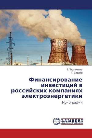 Finansirovanie investitsiy v rossiyskikh kompaniyakh elektroenergetiki de Tyutyukina E.