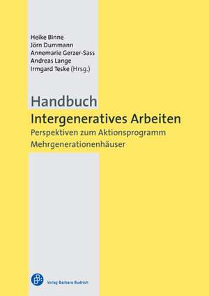 Handbuch Intergeneratives Arbeiten de Heike Binne