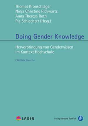 Doing Gender Knowledge de Thomas Kronschläger