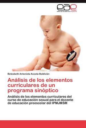 Analisis de Los Elementos Curriculares de Un Programa Sinoptico