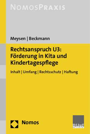 Rechtsanspruch U3: Inhalt - Umfang - Rechtsschutz - Haftung de Thomas Meysen