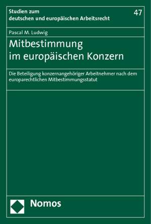 Mitbestimmung im europäischen Konzern de Pascal M. Ludwig