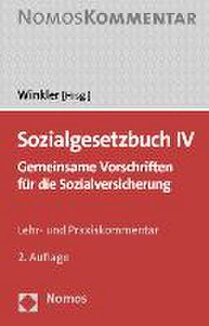 Sozialgesetzbuch IV de Jürgen Winkler