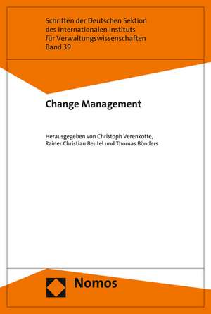 Change Management de Christoph Verenkotte