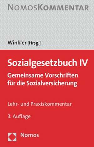 Sozialgesetzbuch IV de Jürgen Winkler