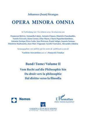 Opera Minora Omnia. Band 02 de Johannes (Jean) Strangas