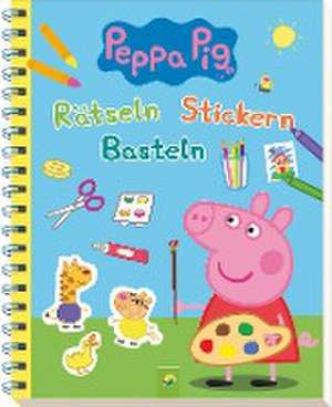 Peppa Pig Rätseln Stickern Basteln