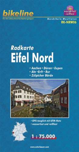 Bikeline Radkarte Eifel Nord Aachen, Köln 1 : 75 000