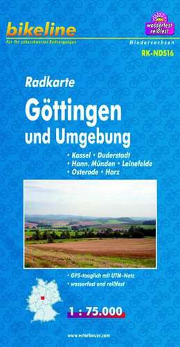 Bikeline Radkarte Deutschland Göttingen und Umgebung 1 : 75 000 de Esterbauer Verlag