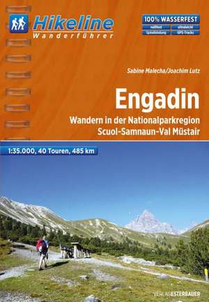 Hikeline Wanderführer Engadin 1 : 50 000