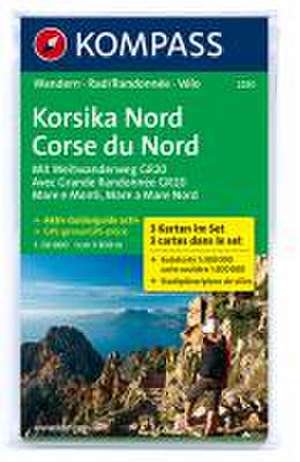 Korsika Nord - Corse du Nord - Weitwanderweg GR20 1 : 50 000 de Kompass-Karten Gmbh