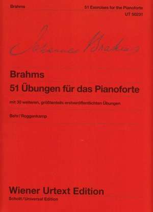 51 Übungen für das Pianoforte de Johannes Brahms