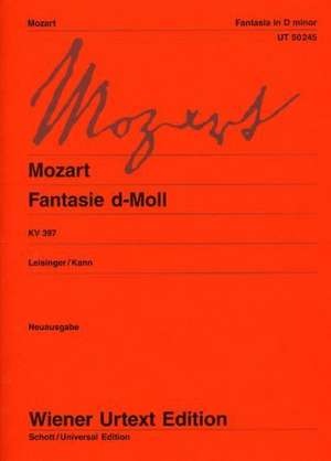 Fantasie d-Moll de Wolfgang Amadeus Mozart