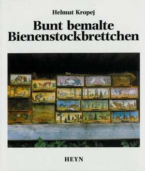 Bunt bemalte Bienenstockbrettchen de Helmut Kropej