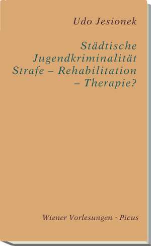 Städtische Jugendkriminalität - Strafe - Rehabilitation - Therapie? de Udo Jesionek