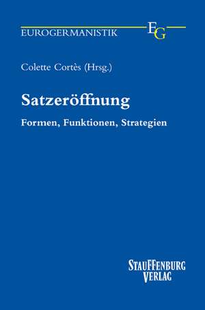 Satzeröffnung de Colette Cortès